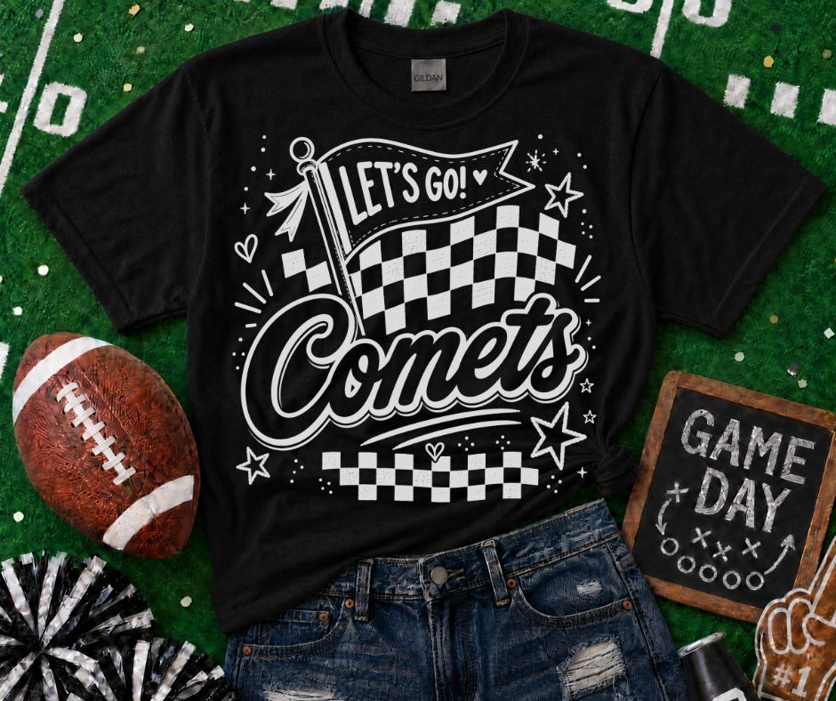 Comets (Lets Go Doodle Check Mascot) - DTF