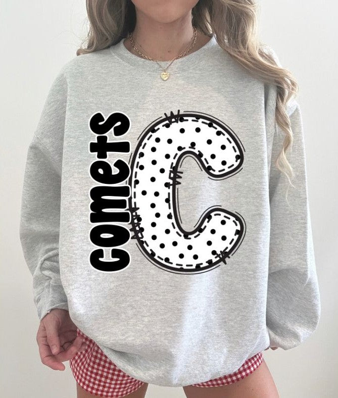 Comets (Polka Dotted Letter Mascots) - DTF