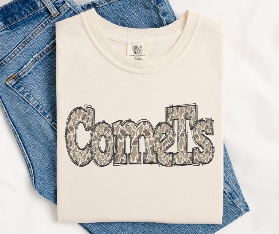 Comets (Camo Doodle Mascot) - DTF