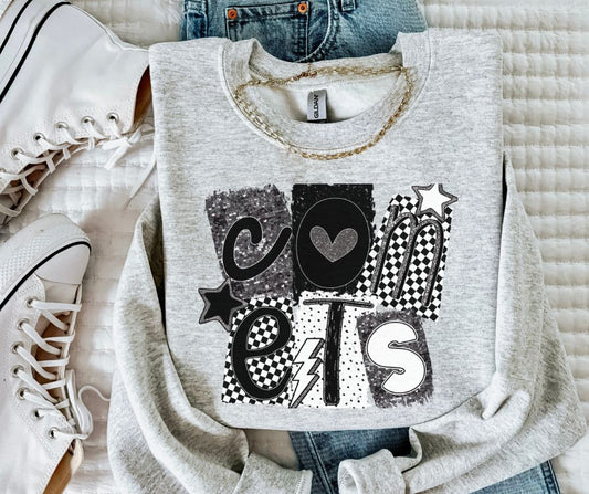 Comets (BW Collage Mascot) - DTF