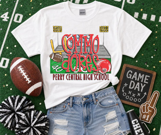 Commodores Perry Central - Red/Black (Stadium Blitz Mascot) - DTF