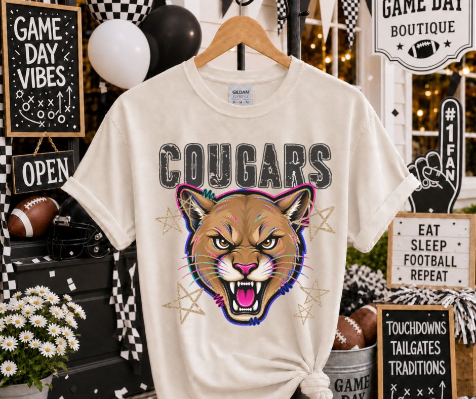 Cougars (Grunge Varsity Mascot) - DTF
