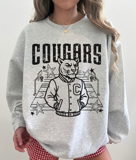 Cougars (Basketball Letterman Mascot) - DTF