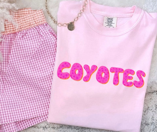 Coyotes (Pink Bubble Stars Mascot) - DTF