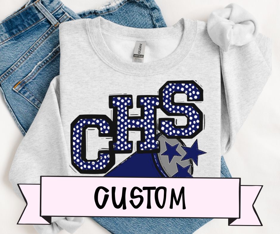 Custom (So Sporty Megaphones and Stars) - Design/Mock Up