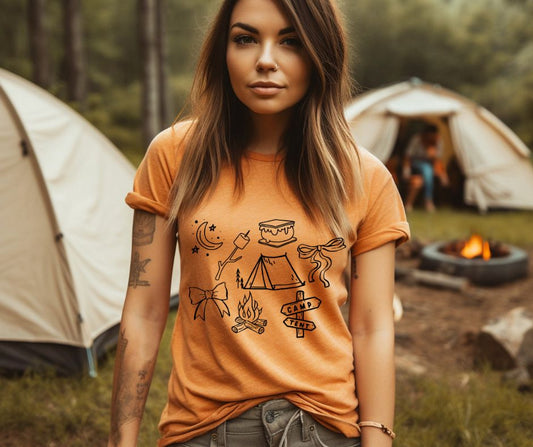 Camping (doodles) - DTF