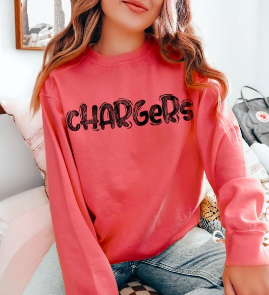 Chargers (handwritten bubble mascot) - DTF