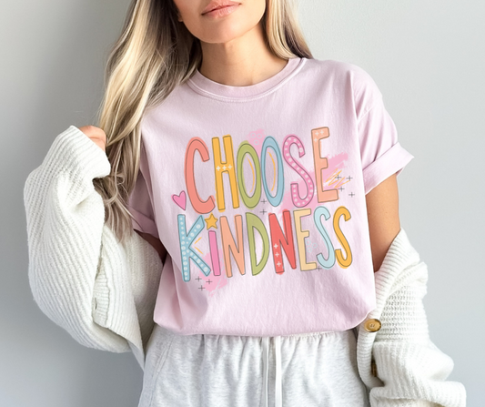 Choose Kindness (Colorful Hand Drawn Design) - DTF