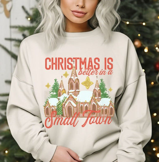 Christmas is better in a Small Town (Red) - DTF