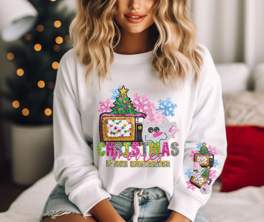 Christmas Movies and Hot Chocolate (bling look) - DTF