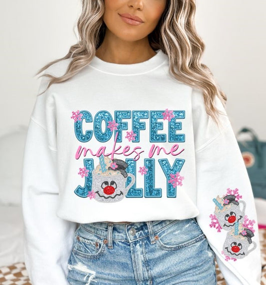 Coffee makes me Jolly (bling look) - DTF