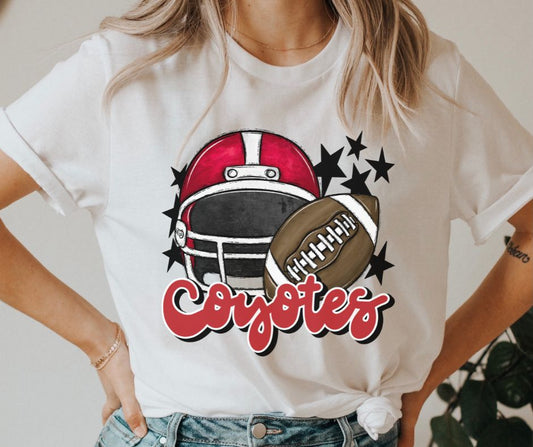 Coyotes Mascot (stars - red helmet) - DTF