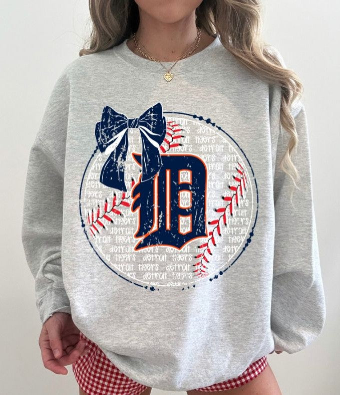 Tigers (Baseball Bow Typography) - DTF