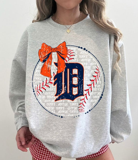 Tigers (Baseball Bow Typography) - DTF