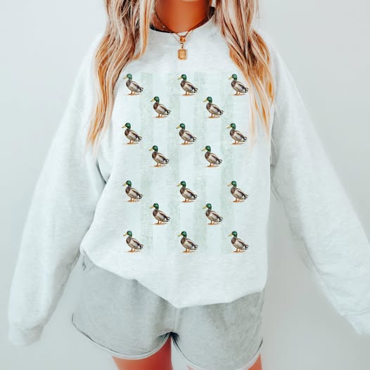 Mallard and Stripes Distressed - DTF