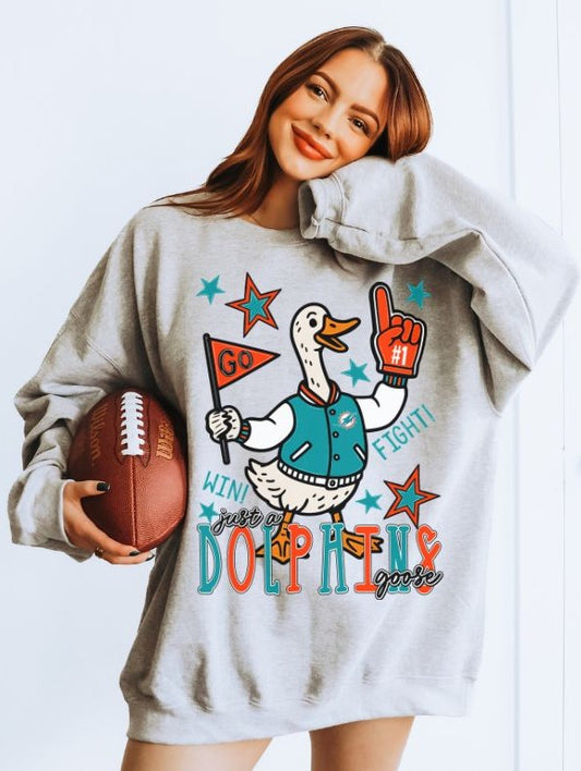 Just a DOLPHINS Goose - DTF