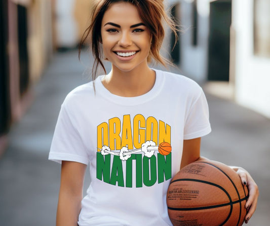 Dragons - Yellow Gold/Kelly Green (Mascot Nation Basketball)  - DTF