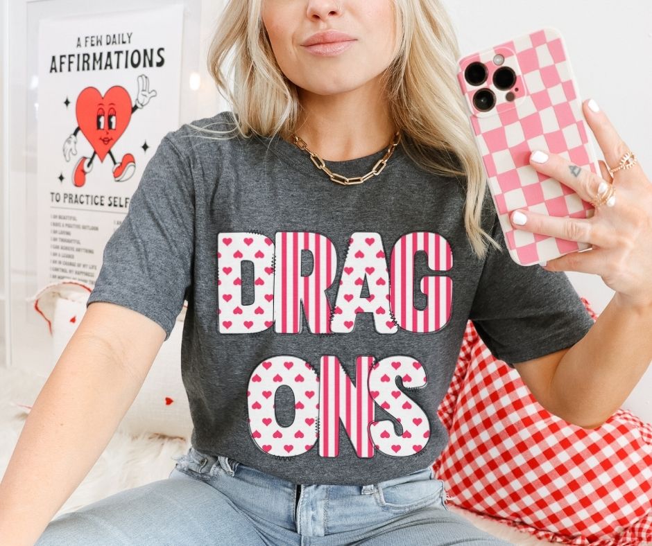 Dragons (Hearts and Stripes Mascot) - DTF