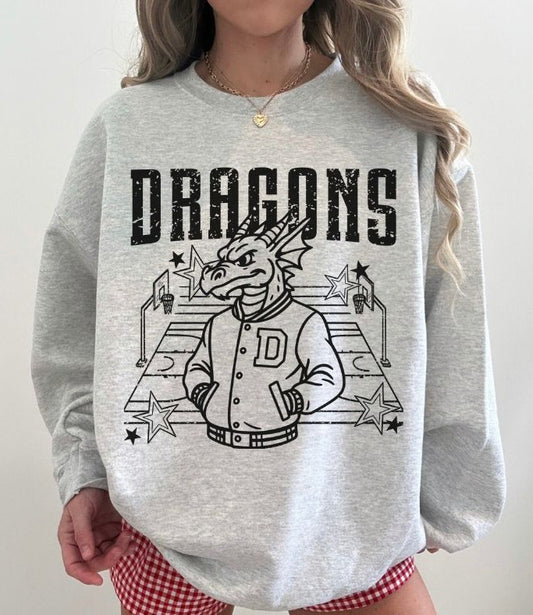 Dragons (Basketball Letterman Mascot) - DTF