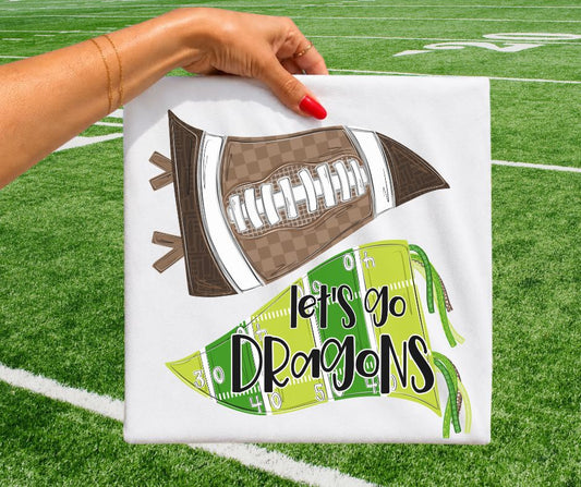 Dragons (Let's Go Football Pennant Mascot) - DTF