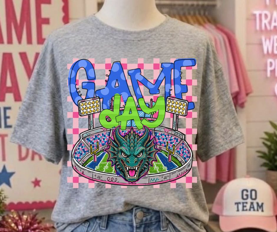 Dragons (Game Day Stadium Plaid Mascot) - DTF