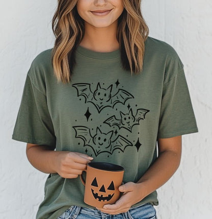 Doodle Halloween Bats - DTF