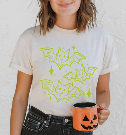 Doodle Halloween Bats - DTF