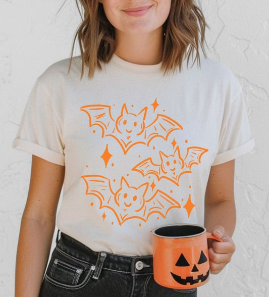 Doodle Halloween Bats - DTF