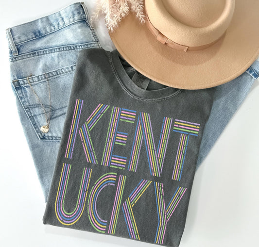 Kentucky (retro lines distressed) - DTF