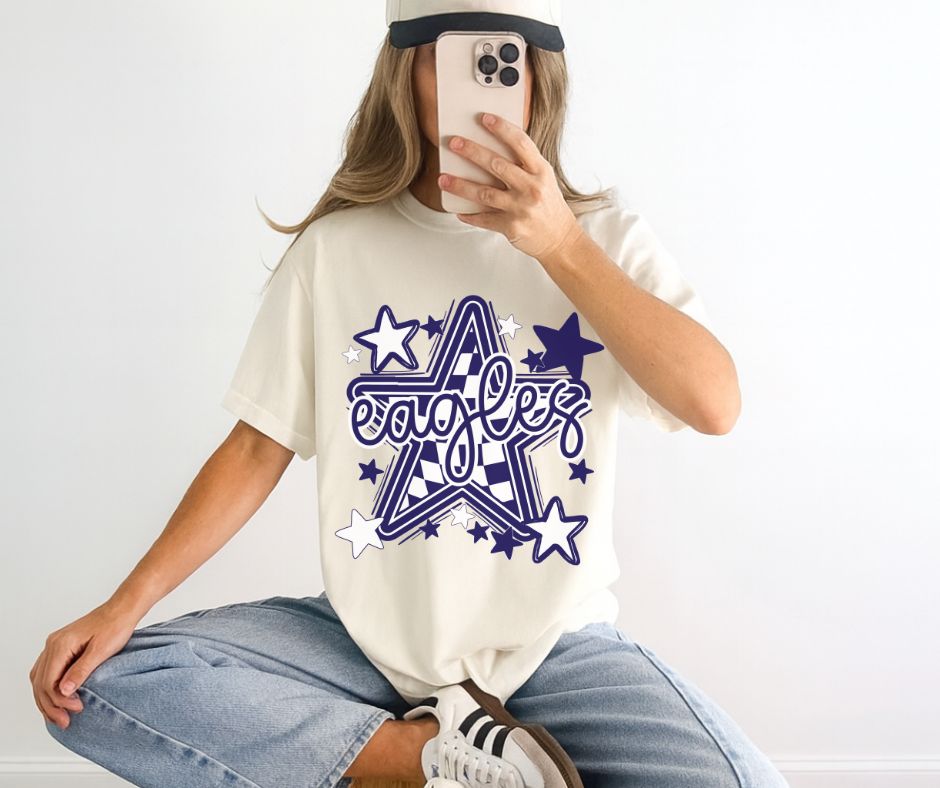 CUSTOM (BW Checkered Star Mascot - COLOR CHANGE ONLY) - Design/Mock Up