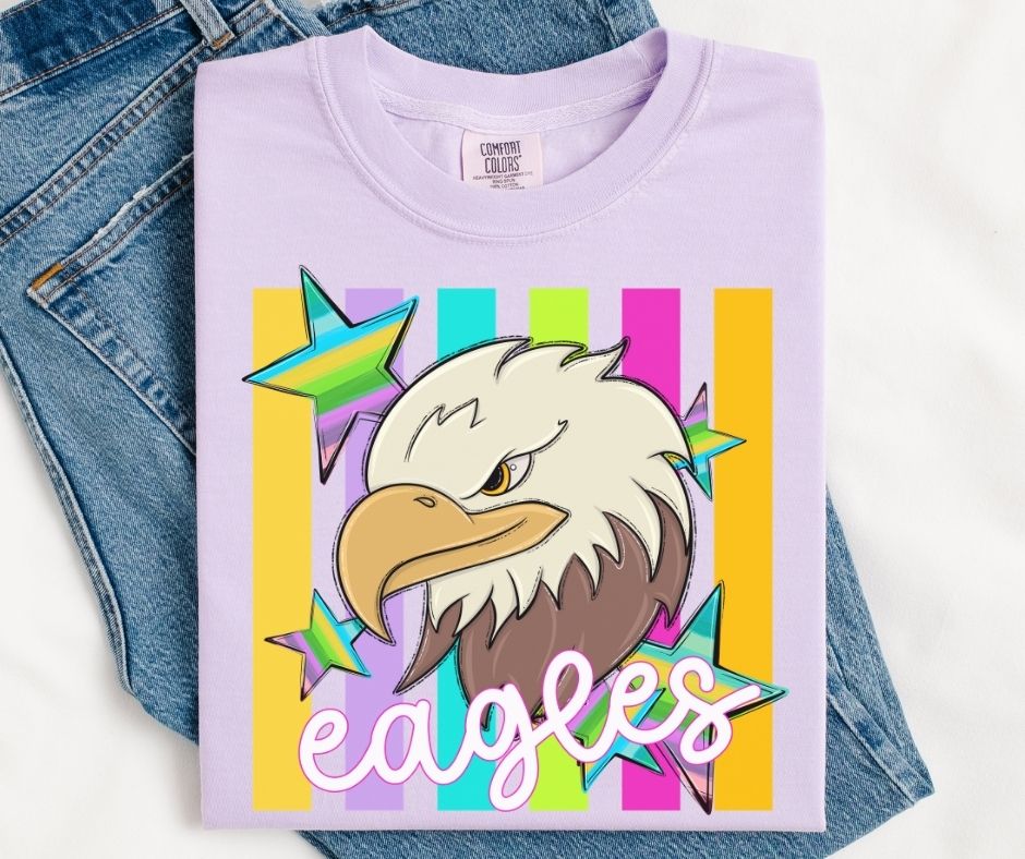 Eagles (Colorful Stripes Mascot) - DTF