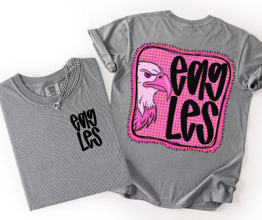 Eagles (Pink Frame Mascots 2-in-1 front/back) - DTF