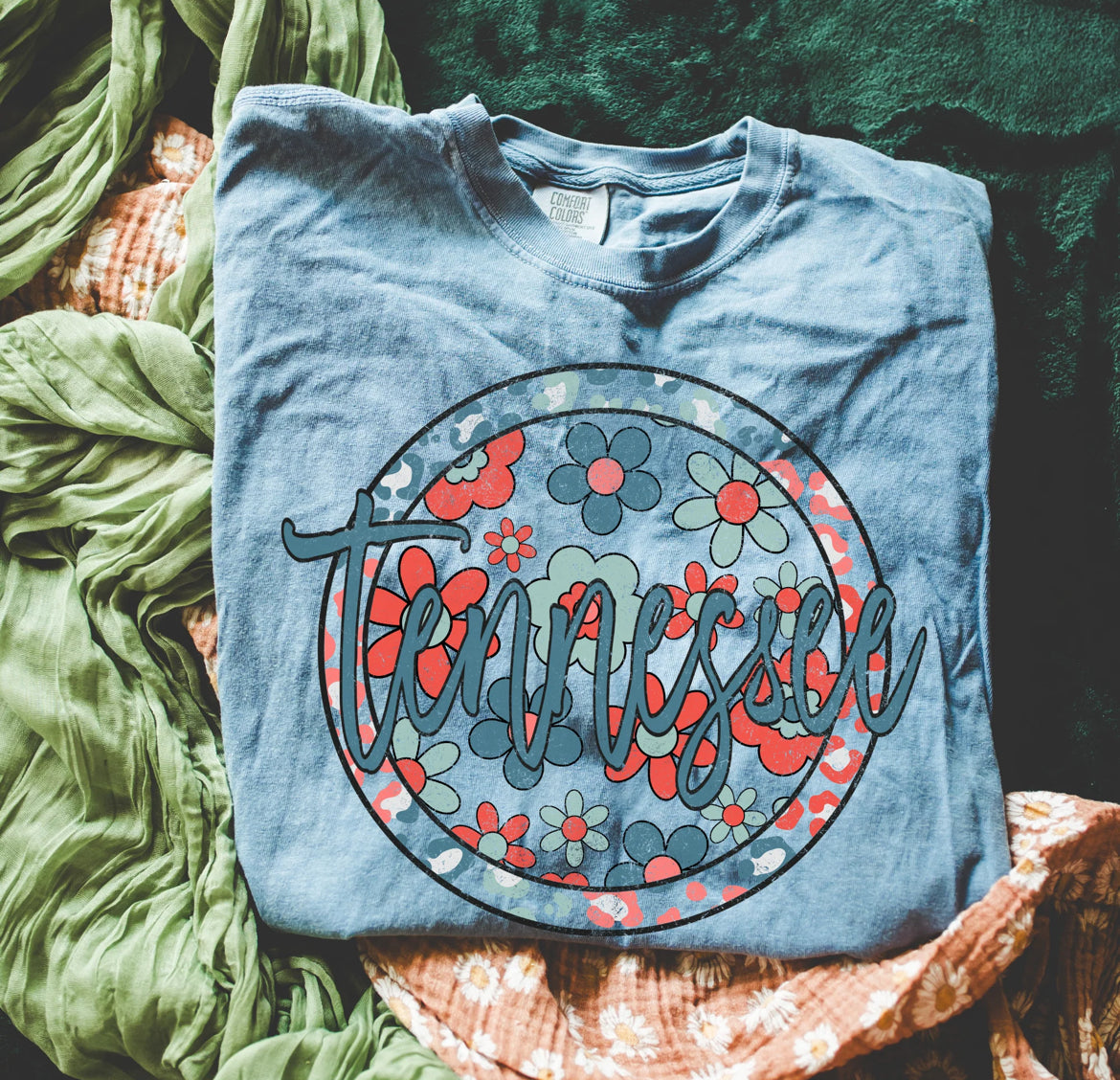Tennessee (Patriotic Boho Floral State - transparent and non-transparent) - DTF