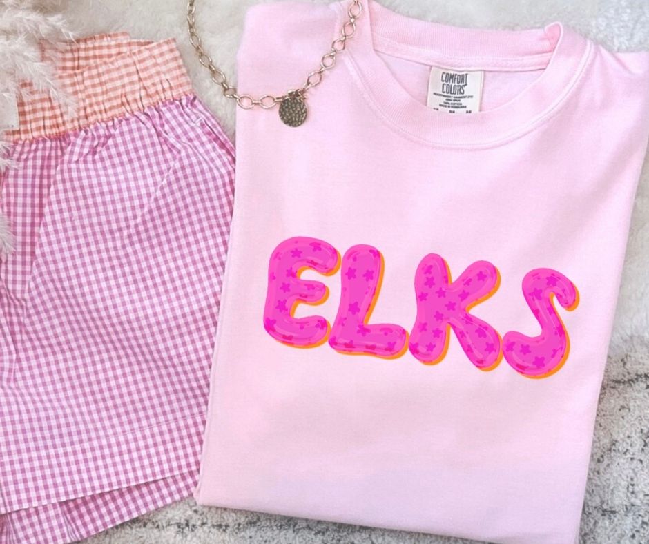 Elks (Pink Bubble Stars Mascot) - DTF