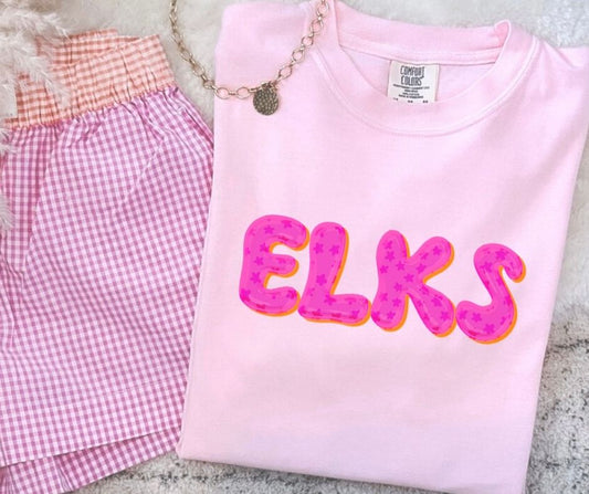 Elks (Pink Bubble Stars Mascot) - DTF