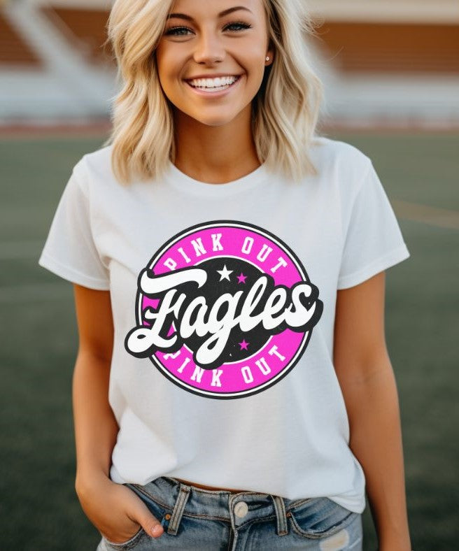 Eagles (Pink Out Circle) - DTF