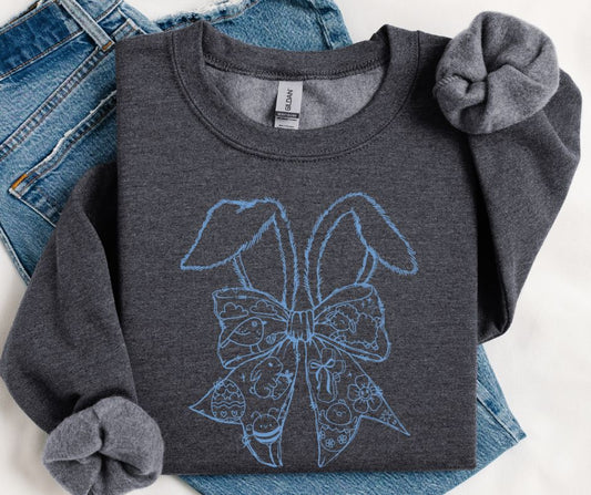 Bunny Bow Ears (blue) - DTF
