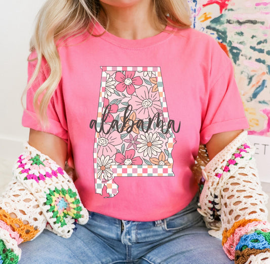 Alabama (checkered floral) - DTF