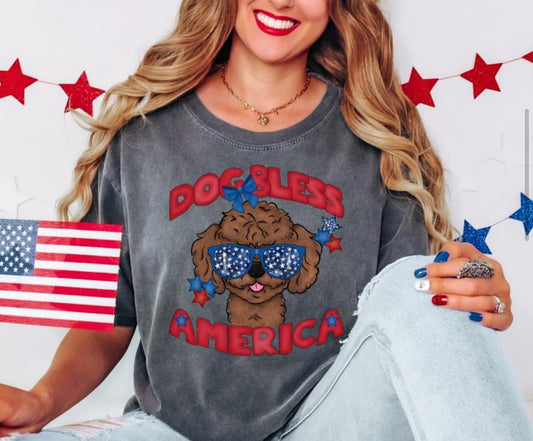 Dog Bless America (Toy Poodle) - DTF