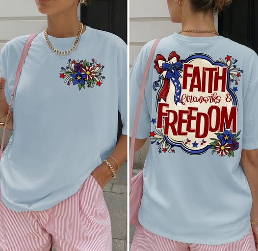 Faith Fireworks and Freedom (front/back 2-in-1 design) - DTF