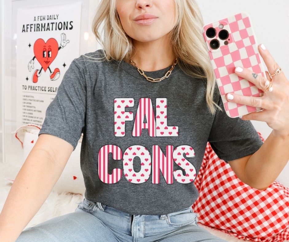 Falcons (Hearts and Stripes Mascot) - DTF