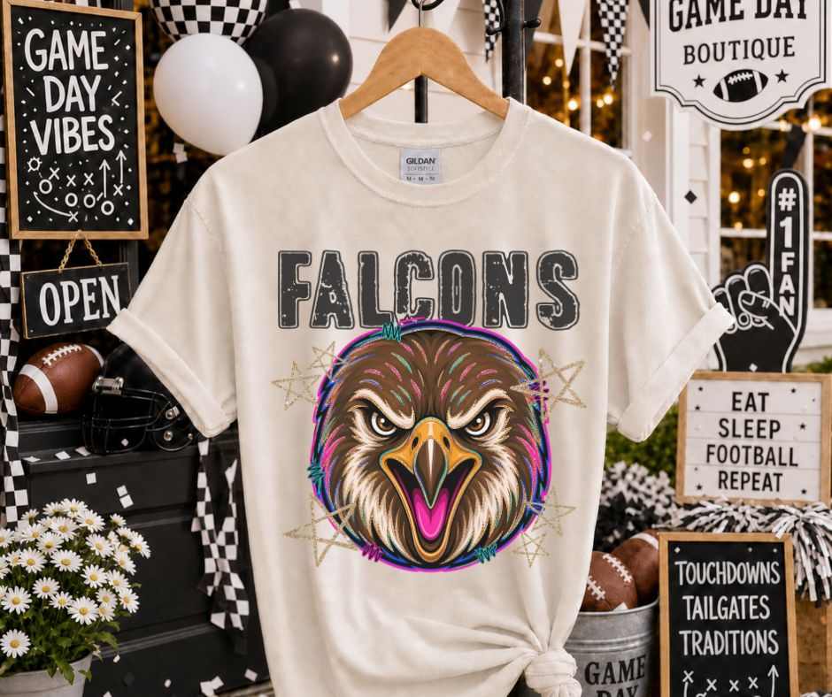 Falcons (Grunge Varsity Mascot) - DTF