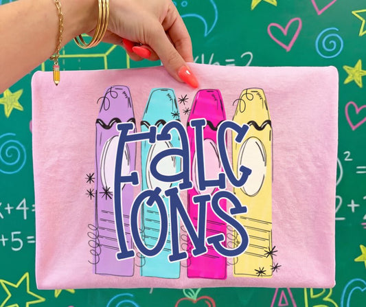 Falcons (Crayon Doodle Mascots) - DTF