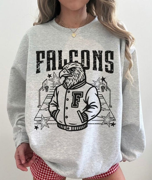 Falcons (Basketball Letterman Mascot) - DTF
