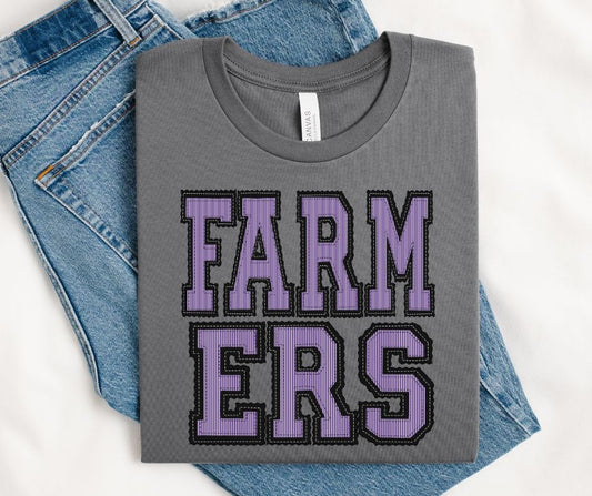 Farmers - Purple/Black (Prepster Mascot) - DTF