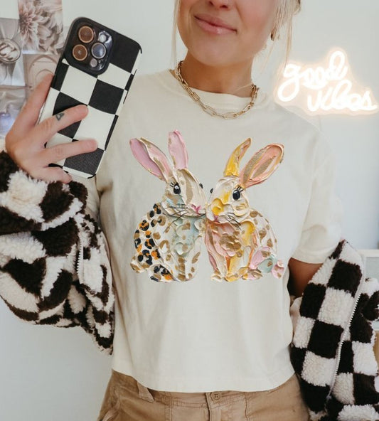 Leopard Painted Bunnies (faux) - DTF