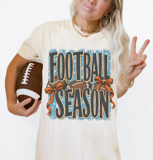 Football Season (polka dot stripes) - DTF