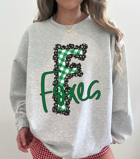 Foxes - Kelly Green (Daisy Ruffle Mascot) - DTF