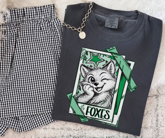 Foxes - Kelly Green (Cutie Patootie Mascots) - DTF