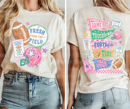 Fresh from the Field - Football (2-in-1 front/back design) - DTF